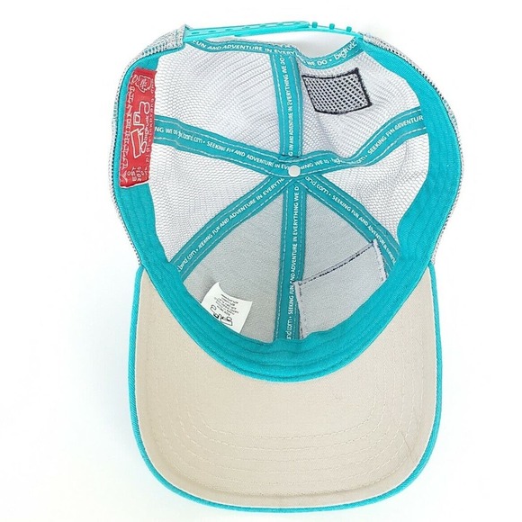 Big Truck Brand Snapback Hat Adjustable One Size Teal Mesh Cap Embroidered Patch - Picture 6 of 8